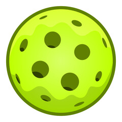 Pickleball Isolated 3D Neon Green Ball Vector Illustration Design