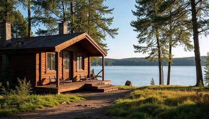 Finnish sauna by the lake