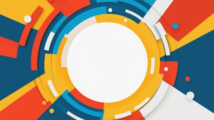 Obraz premium Colorful Abstract Circular Design Template