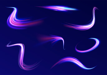 Iight background, speed, wavy, swirl,curve,speedy,vector. Abstract background rotational border lines. Neon stripes in the form of drill, turns and swirl.