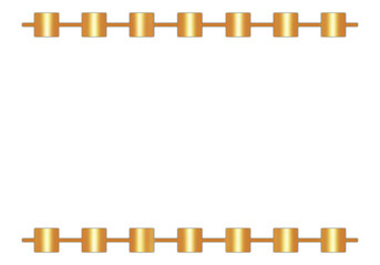 Classic Bronze Text Frame, Isolated on White