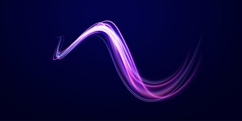Neon stripes in the form of drill, turns and swirl. Iight background, speed, wavy, swirl,curve,speedy,vector. Abstract background rotational border lines. 