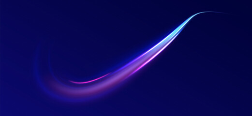 Speed connection background. Expressway, car headlight effect. Speed connection vector background. Png, line, blur, beam, ray, abstract, energy, pack, effect. Vector glowing lines air flow effect. 