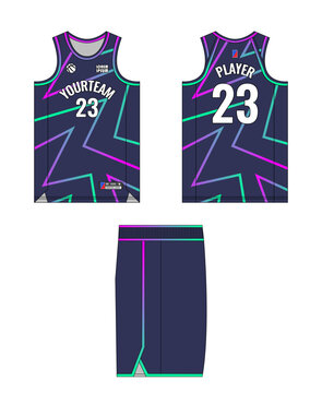 Basketball jersey mockup. Basketball jersey design. Basketball team uniform.