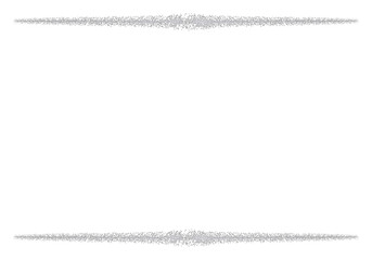 Classic Silver Text Frame, Isolated on White