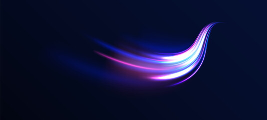 Abstract background rotational border lines. Neon stripes in the form of drill, turns and swirl. Iight background, speed, wavy, swirl,curve,speedy,vector. 