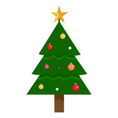 christmas tree isolated on white