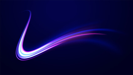 Abstract background rotational border lines. Neon stripes in the form of drill, turns and swirl. Iight background, speed, wavy, swirl,curve,speedy,vector. 