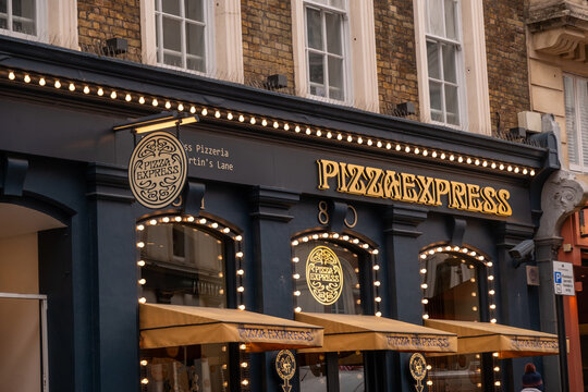 LONDON-  Pizza Express in Covent Garden- British chain of pizzeria restaurants.
