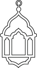 Ornate Islamic Lantern Vector Illustration