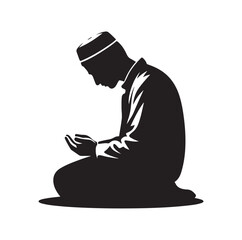 Muslim Praying Vector silhouette vector illustration