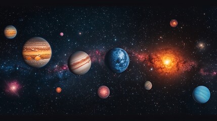 A celestial panorama of stars, planets, and galaxies, its vastness and wonder inspiring a sense of awe and insignificance in 4K 