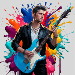 Obraz premium person with guitar