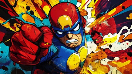 Energetic Comic Book Blast Design
