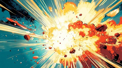 Energetic Comic Book Blast Design