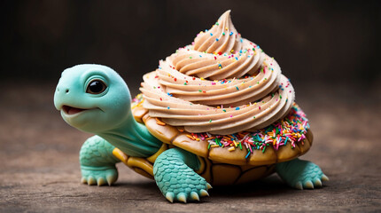 Fototapeta premium Cupcake Turtle