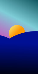 siluet sunrise wallpaper 