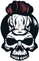 Tête de mort hipster skull et crane