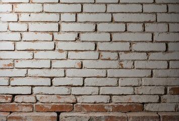 Fototapeta premium white faded brick wall with subtle texture and a weathered appearance