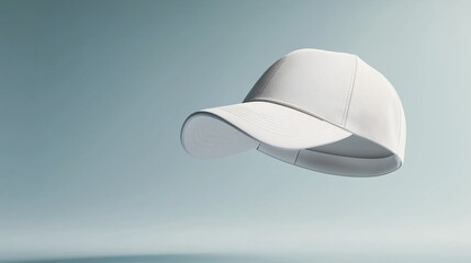Minimalist Baseball Cap Mockup Floating Product Visualization in a Modern Studio Environment