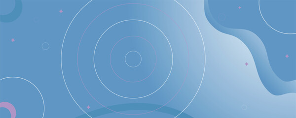 Abstract Modern Vector Illustration with Light Blue Circle Lines and Elegant Layout