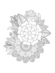 Flower coloring pages for adult