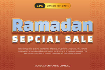 Ramadan special sale editable text effect template