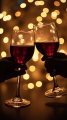 A Toast Under Twinkling Lights