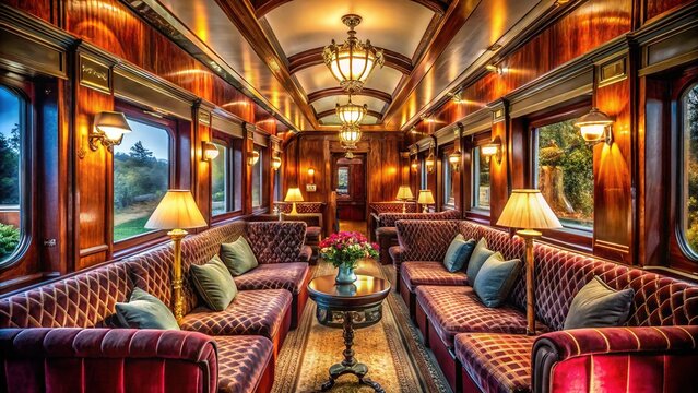 Luxurious Train Carriage, Orient Express Style