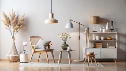 Minimalist Flat Design of Household Items for Modern Living Spaces, Featuring Essential Objects in a Clean and Simple Aesthetic for Home Decor and Lifestyle Inspiration