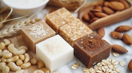 Plant-Based Dairy: Non-dairy alternatives like milk, cheese, and yogurt made from almonds, soy, oats, or cashews, offering delicious, vegan-friendly options.
