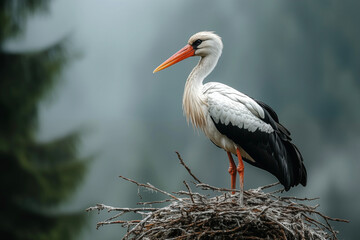 Elegant and poised, the stork stands as a symbol of grace and new beginnings. With its slender frame and striking plumage, this majestic bird embodies the beauty of wetlands and open skies.