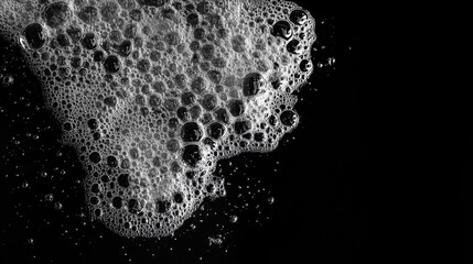 Obraz premium Bubbles rising in a dark background create a mesmerizing display of water and foam