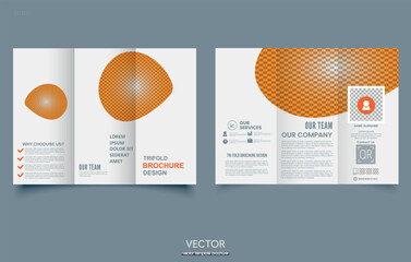 Corporate business trifold brochure template vector image. Trifold flyer or brochure