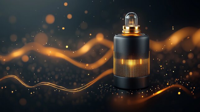 Vintage radio shows warm light patterns