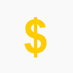 Obraz premium Dollar Icon with yellow collor