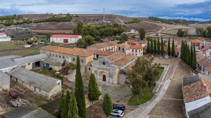 Pre-Romanesque temple of Santa María de Wamba, 10th century, Montes Torozos region, Valladolid,...