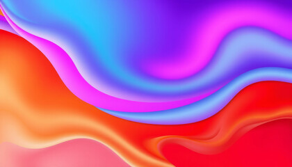 Naklejka premium 3d abstract flowing gradient with vibrant purple and pink tones