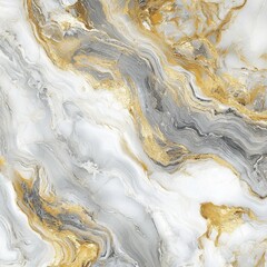 Fototapeta premium Elegant abstract marble texture featuring grey, white, and gold tones, ideal for sophisticated designs.
