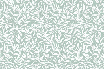 Naklejka premium Toile pattern tapestry. Linocut print. Monochrome botanical pattern background. Created with Generative AI technology.