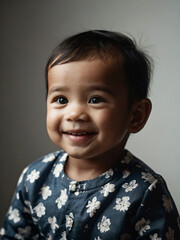 A baby capturing the essence of pure delight.