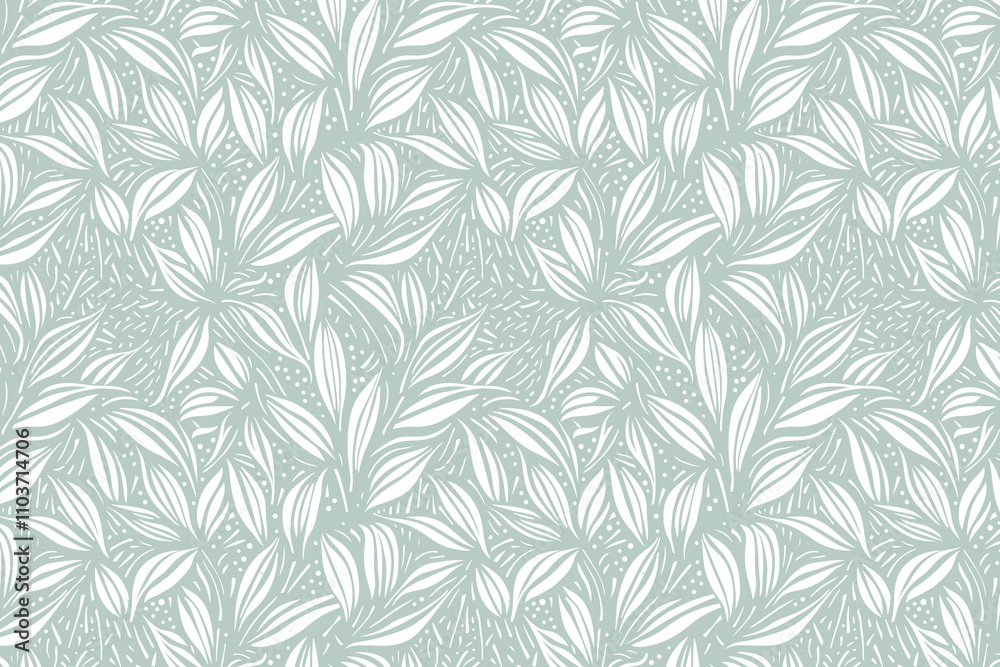 Poster toile pattern tapestry. linocut print. monochrome botanical pattern background. created with generat