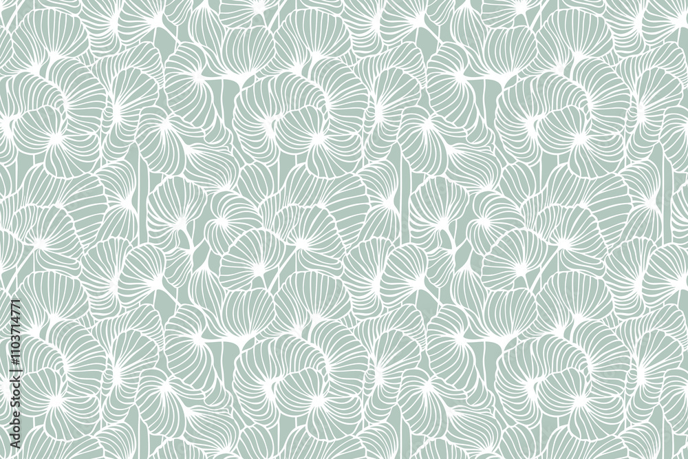 Poster toile pattern tapestry. linocut print. monochrome botanical pattern background. created with generat