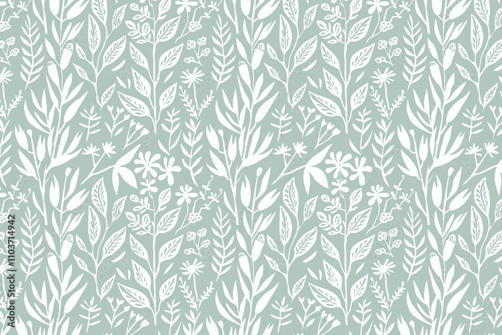 Poster toile pattern tapestry. linocut print. monochrome botanical pattern background. created with generat