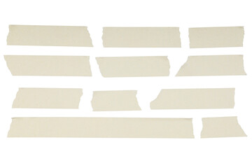 Sets of Adhesive tape isolated on white background with clipping path.