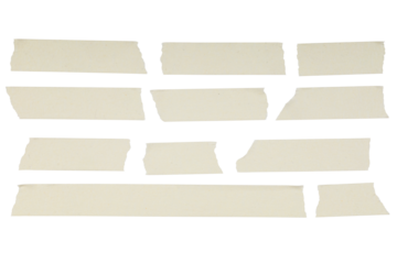 Sets of Adhesive tape isolated on white background with clipping path.