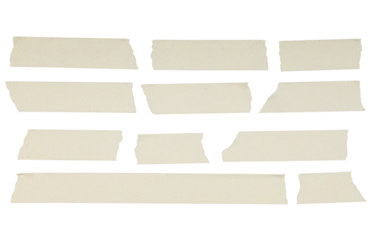 Sets of Adhesive tape isolated on white background with clipping path.