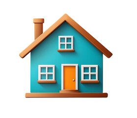 flat house icon isolated on transparent background