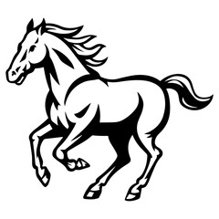 horse running vector illustration.