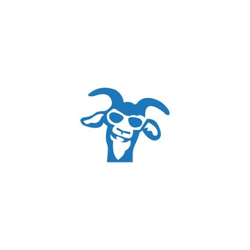 recommend clip art: Circle goat vector logo template design